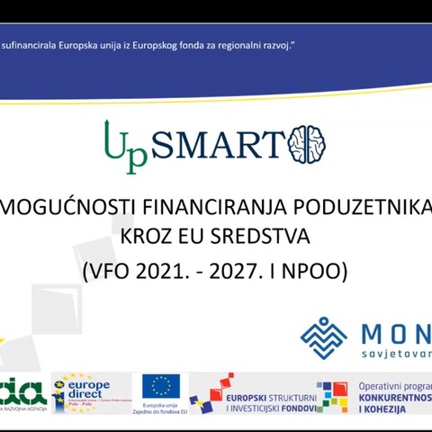 Uspješno održana radionica na temu „Mogućnosti financiranja poduzetnika kroz EU sredstva (VFO 2021. - 2027. i NPOO)“