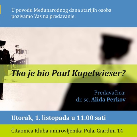 Predavanje u u Čitaonici kluba umirovljenika