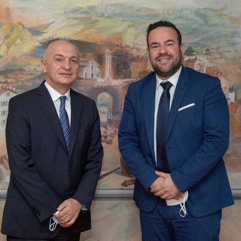 Prijem delegaciju veleposlanstva Albanije u sastavu veleposlanika Republike Albanije u Republici Hrvatskoj, Nj. E. g. Riza Poda