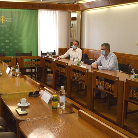 Delegacija Belog Manastira u posjetu Puli, Gradonačelnik Boris Miletić i Pročelnik Ureda Grada Aleksandar Matić prisustvovali