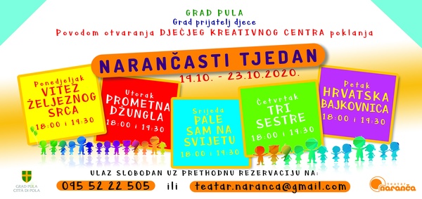Predstave u tjednu otvorenja Dječjeg kreativnog centra