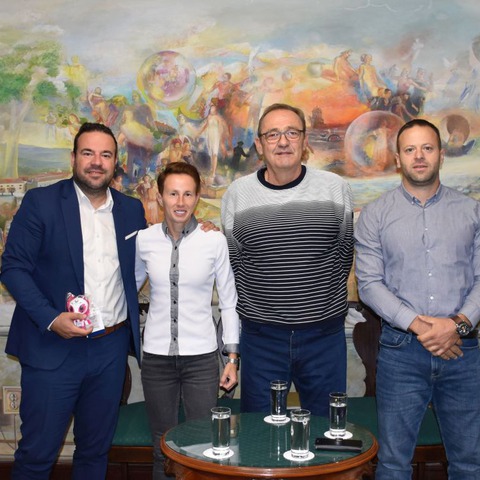 Gradonačenik Zoričić upriličio prijem Mikele Ristoski, trenera Daniala Temima i Mate Meuzulića, predsjednika AK Medulin