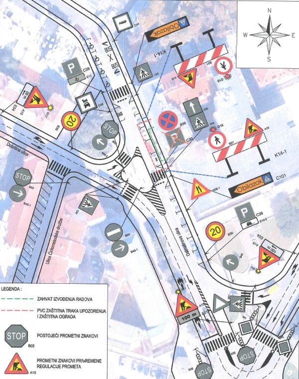 Privremena regulacija prometa na dijelu Dalmatinove ulice