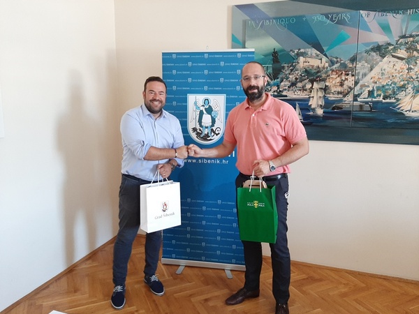Gradonačelnik Filip Zoričić sa zamjenikom gradonačelnika Šibenika Danijelom Miletom