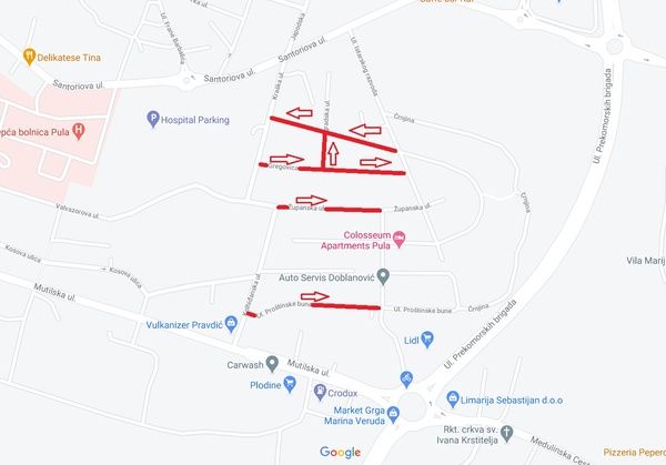 nova organizacija prometa na Gregovici