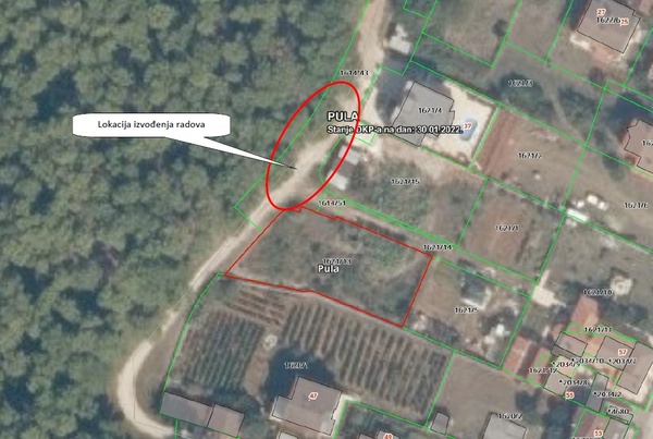 Lokacija izvođenja radova u Vitasovićevoj ulici
