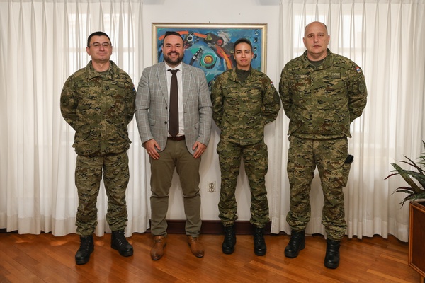 Zapovjedništvo Međunarodne vojne vježbe „ŠTIT 24“ na prijemu kod gradonačelnika Filipa Zoričića