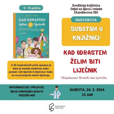 Subotom u knjižnici: kad odrastem bit ću liječnik