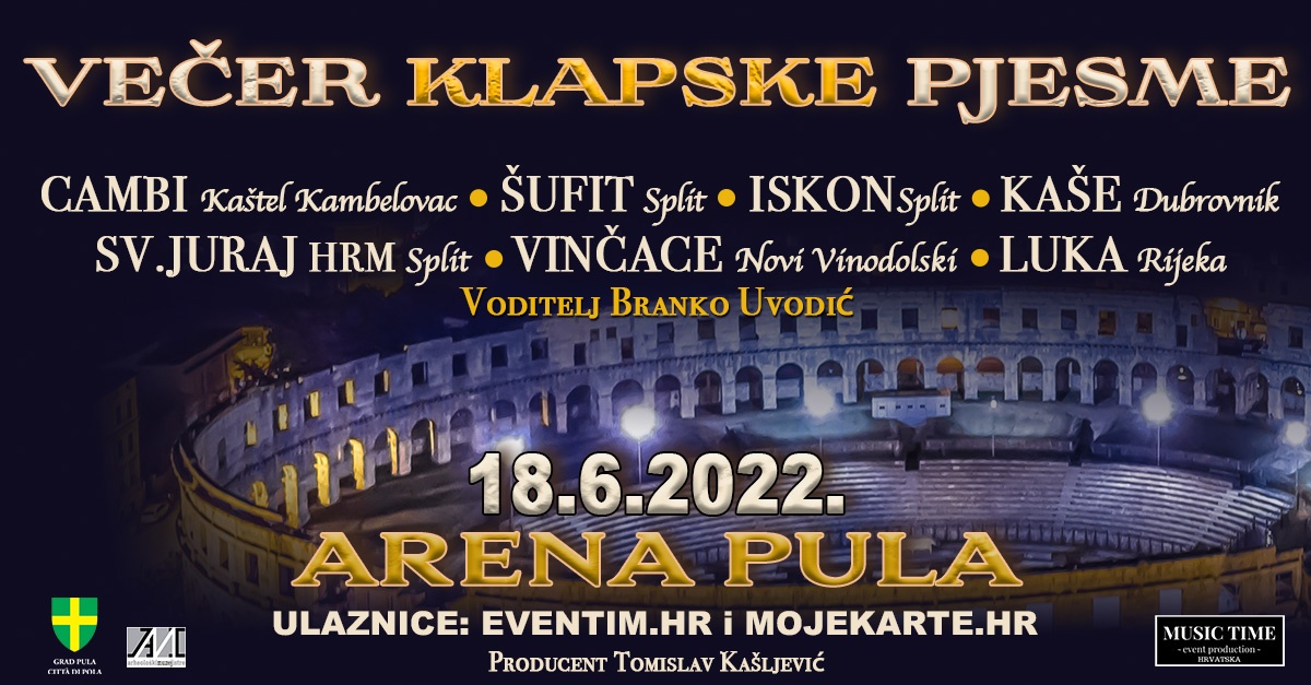 Večer klapske pjesme u Areni