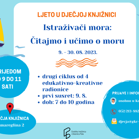 Ljeto u Dječjoj knjižnici: Čitajmo i učimo o moru