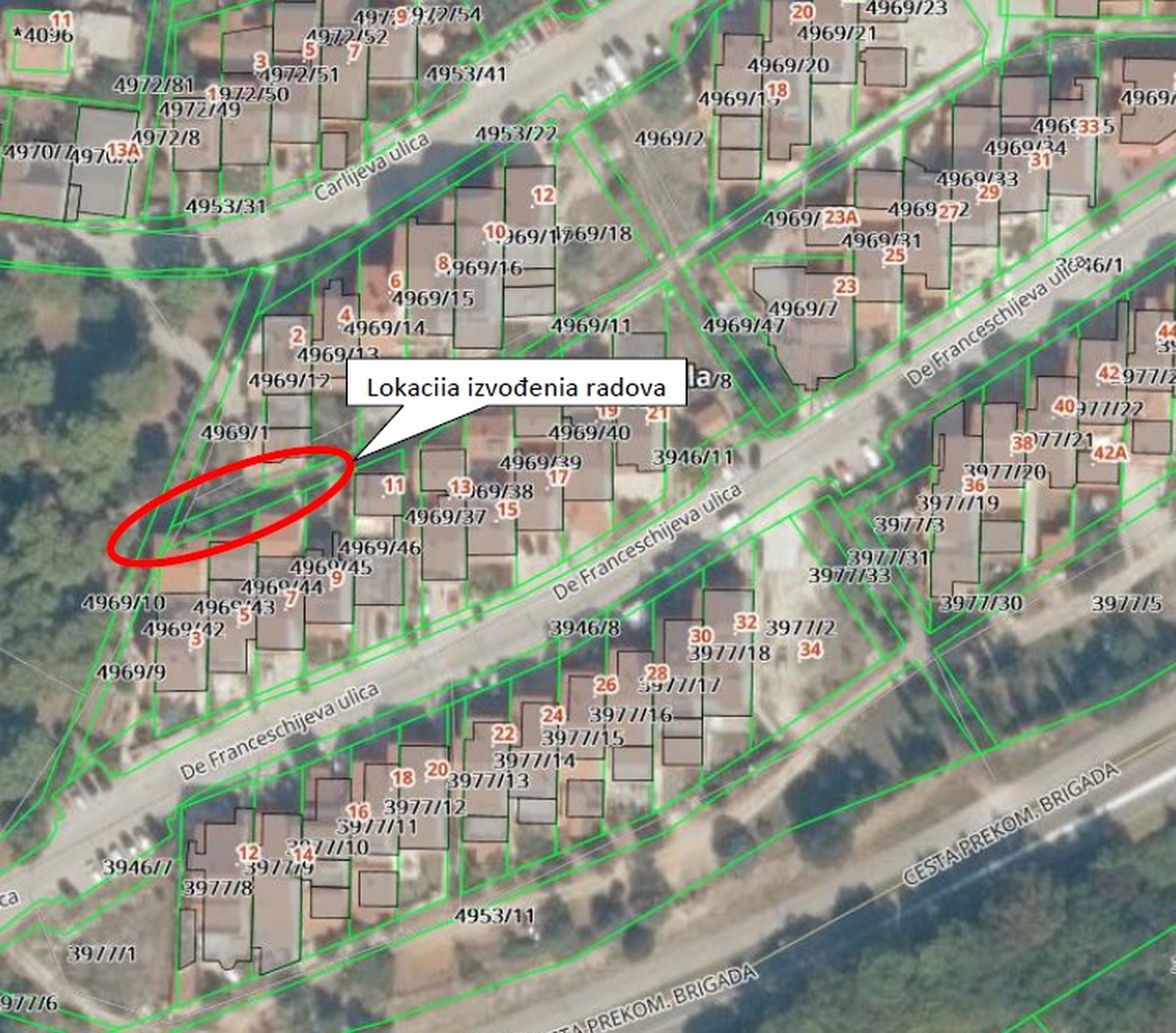 Lokacija izvođenja radova