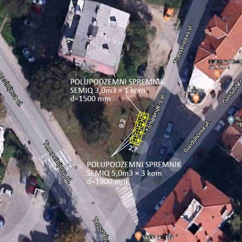 Lokacija polupodzemnih spremnika u Tomasinijevoj