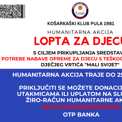 Humanitarna akcija Lopta za djecu