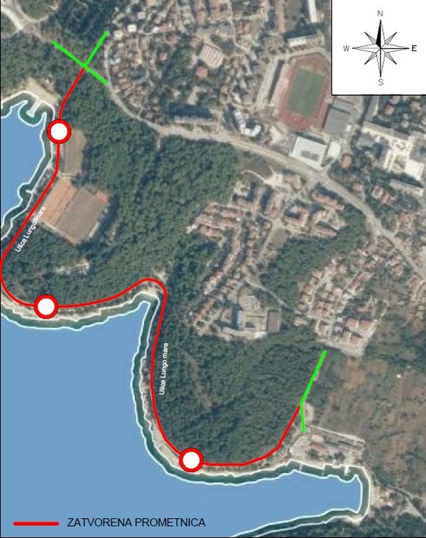 Lungomare zatvoren za promet