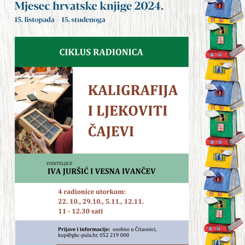 Radionice u Čitaonici: kaligrafija i ljekoviti čajevi