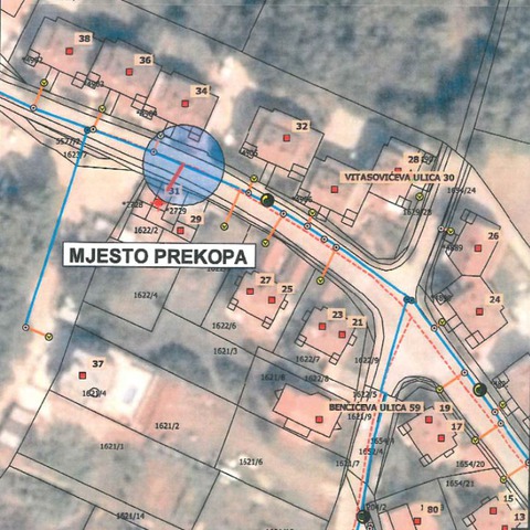 Privremena regulacija prometa - Vitasovićeva