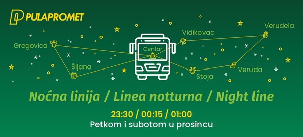 Pogodnosti tijekom prosinca - Noćna linija