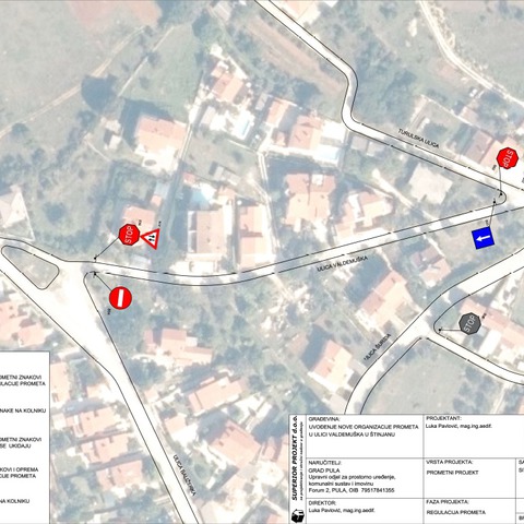 Nova organizacija prometa u dijelu Ulice Valdemuška
