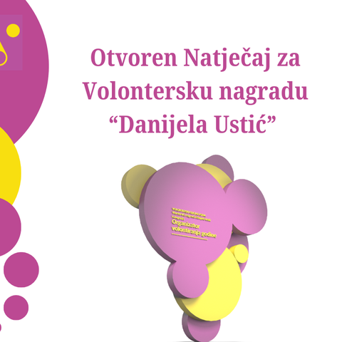 Natječaj za volontersku nagradu „Danijela Ustić“