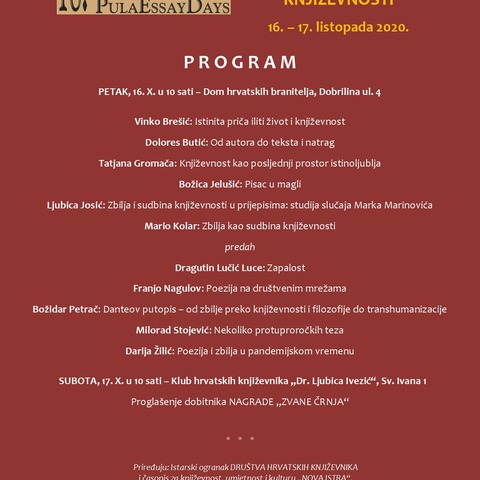 18. Pulski dani eseja_program