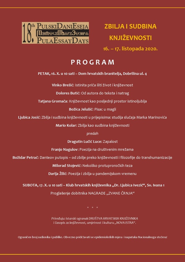 18. Pulski dani eseja_program