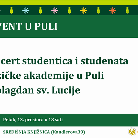 Koncert studenata Muzičke akademije na blagdan sv. Lucije
