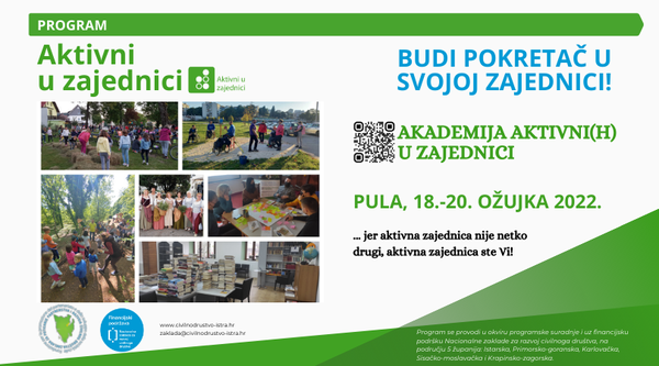 Otvorene prijave za Akademiju aktivni(h) u zajednici