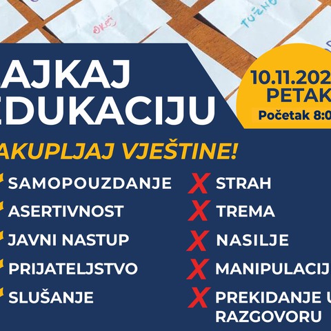 Radionice prevencije vršnjačkog nasilja i osnaživanja mladih