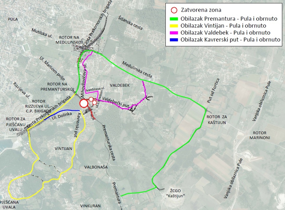 privremena regulacija prometa - osigurani obilasci