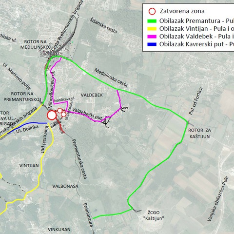 privremena regulacija prometa - osigurani obilasci