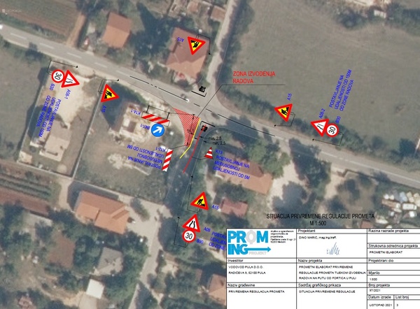 Privremena regulacija prometa na raskrižju Šišanske ceste i Ulice Put od fortica