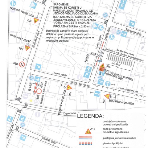 Privremena regulacija prometa -radovi uTeslinoj ulici