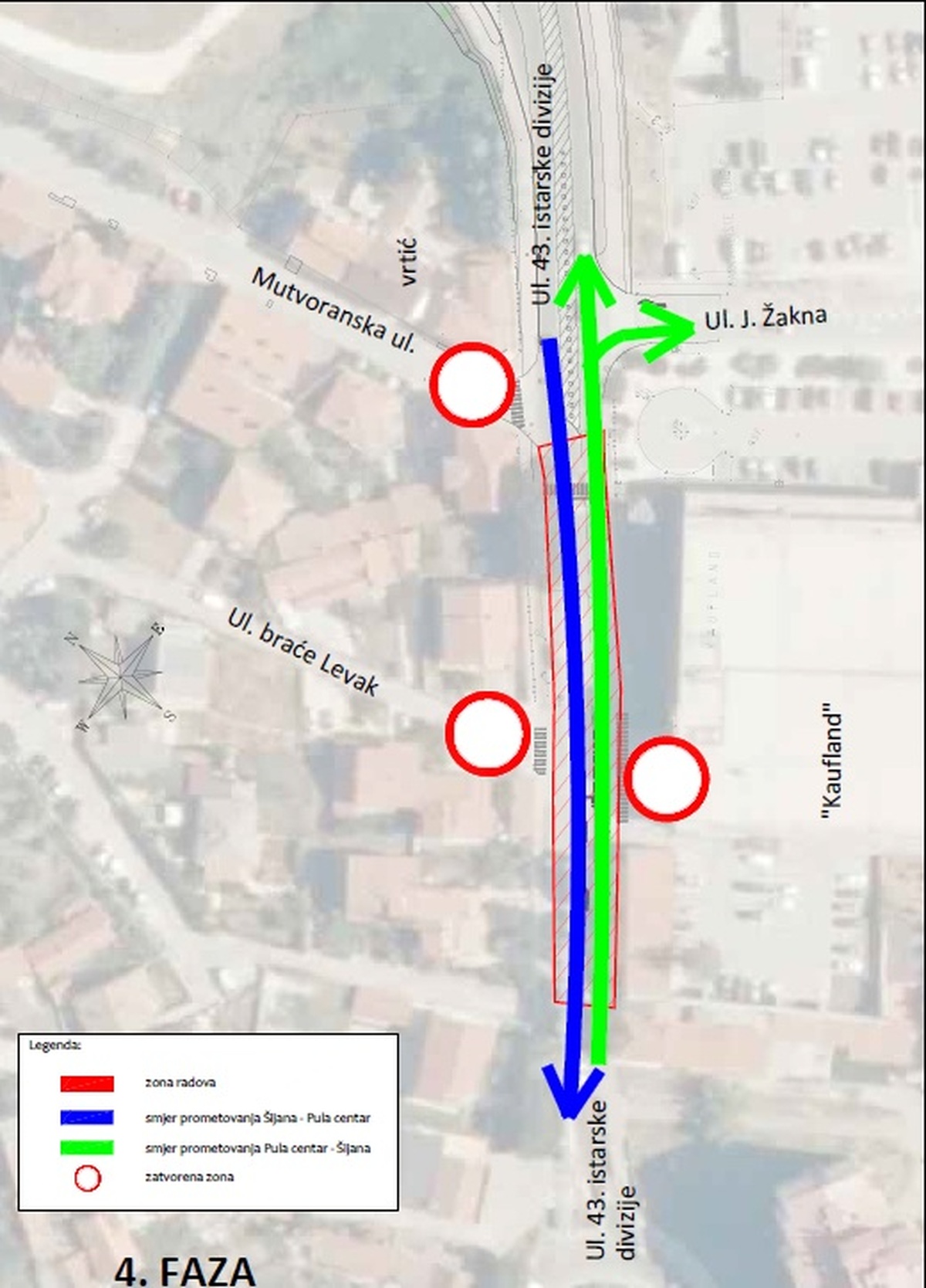 Privremena regulacija prometa_Ul._43._istarske divizije_zona radova