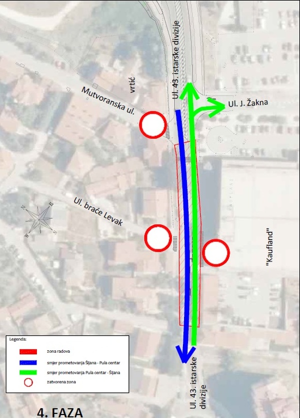 Privremena regulacija prometa_Ul._43._istarske divizije_zona radova