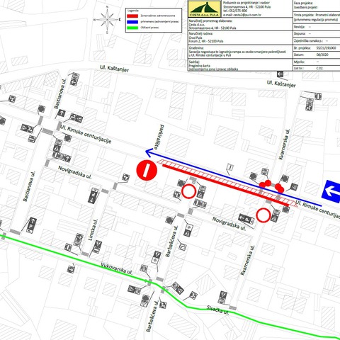 Privremena regulacija prometa na dijelu Ulice Rimske centurijacije