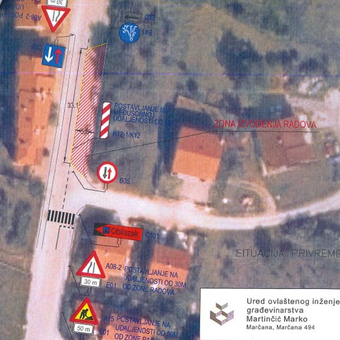 Privremena regulacija prometa_Ulica Lovežica_fazaI
