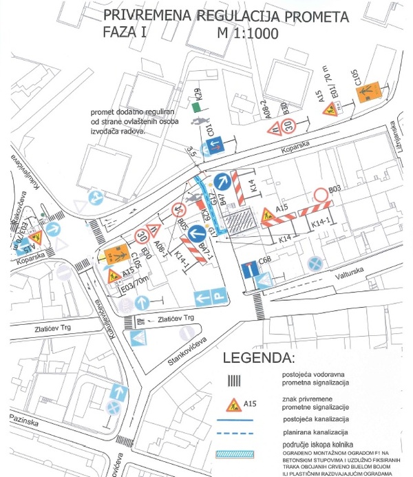 Privremena regulacija prometa_faza I