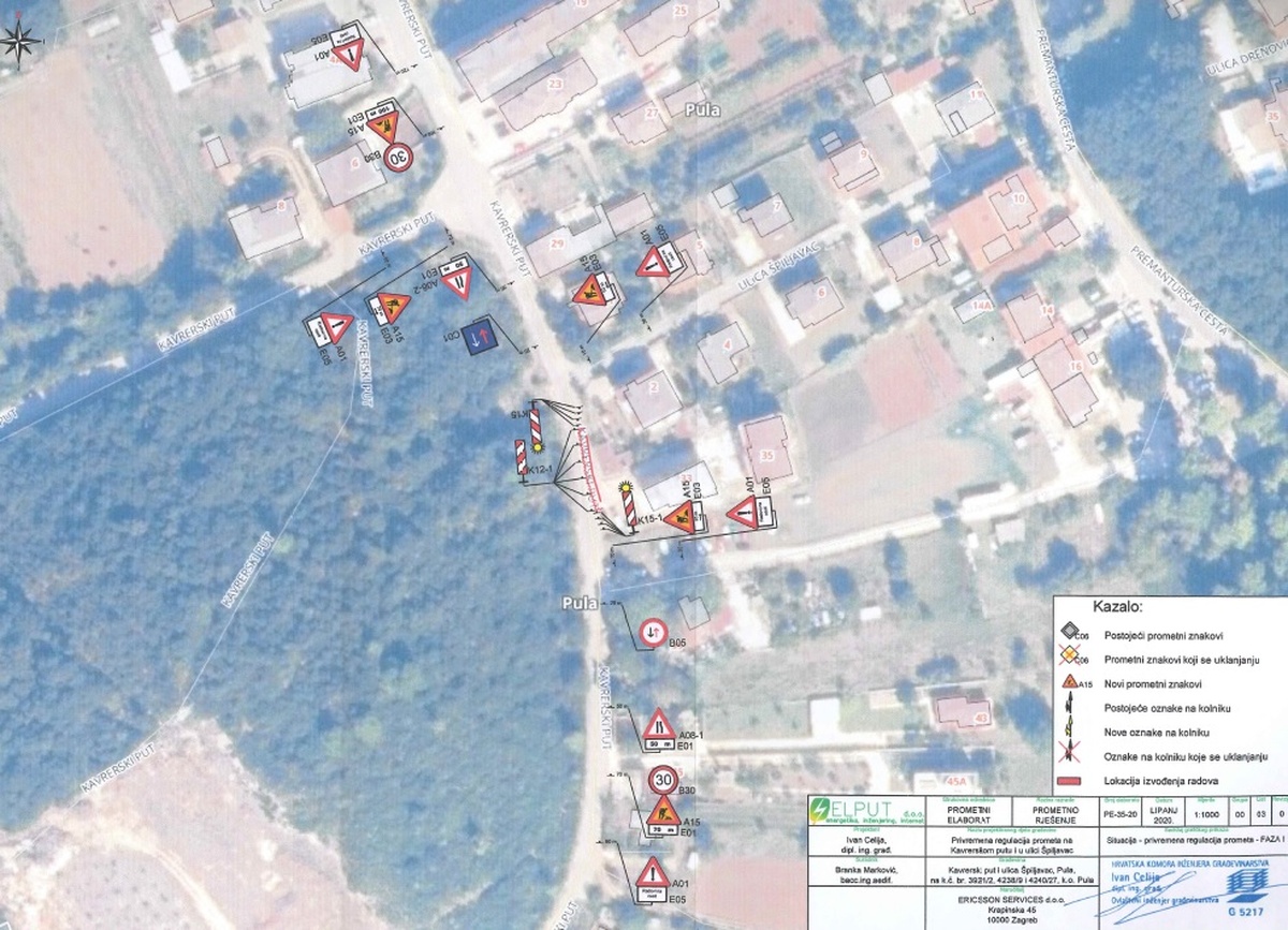 Privremena regulacija prometa na dijelu Kavrerskog puta i Ulice Špiljevac_fazaI