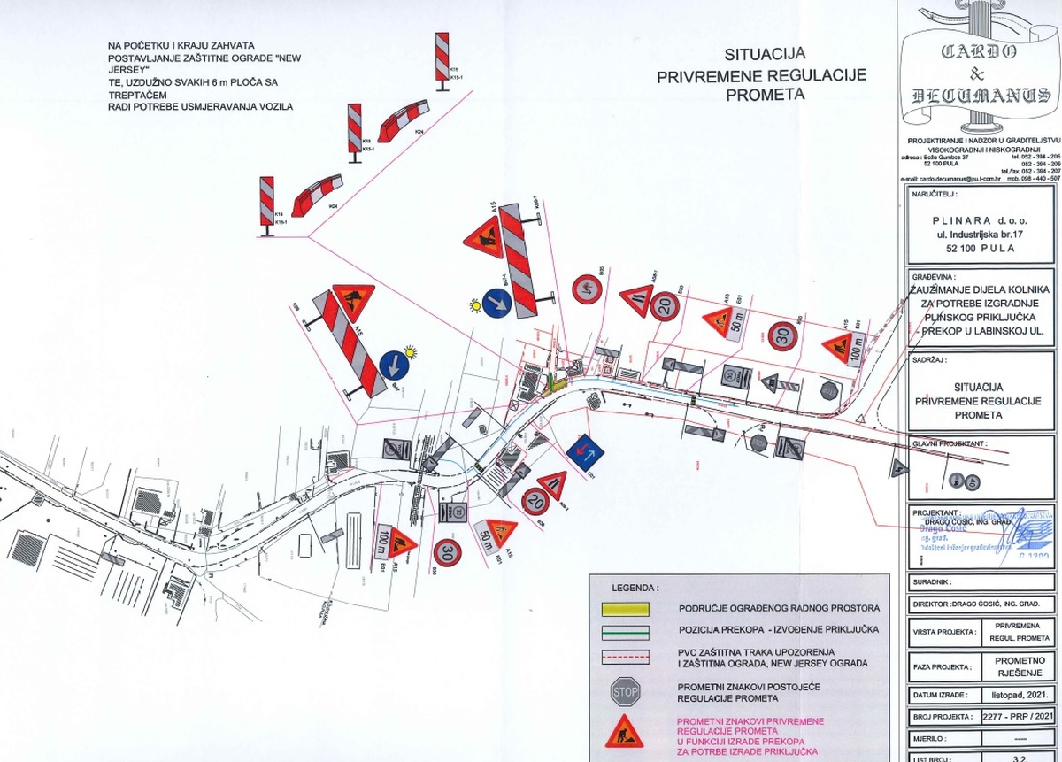Privremena regulacija prometa na dijelu Labinske ulice