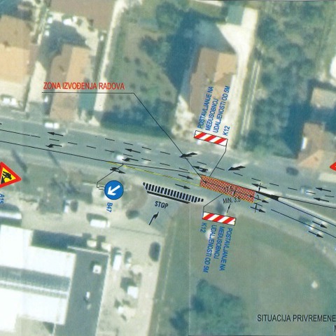 Privremena regulacija prometa na dijelu Mutilske ulice_fazaI