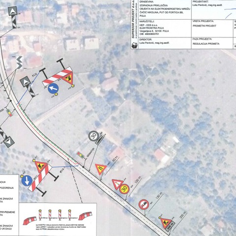 Privremena regulacija prometa na dijelu Ulice Put od Fortica _faza I