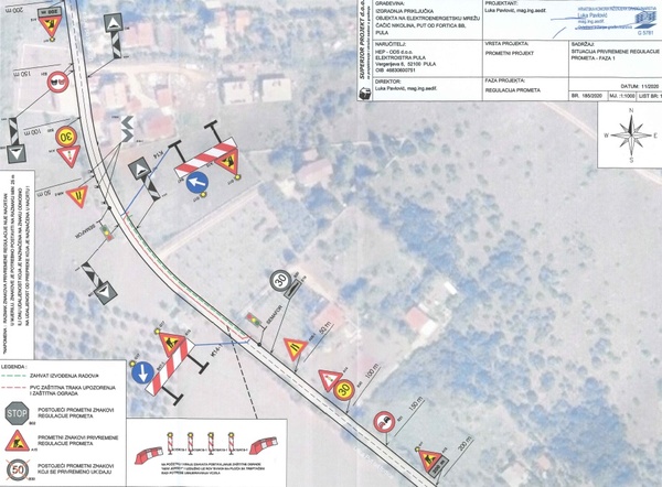 Privremena regulacija prometa na dijelu Ulice Put od Fortica _faza I