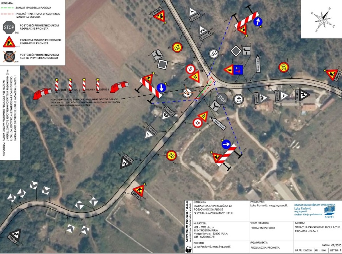 Privremena regulacija prometa na dijelu Ulice Vallelugna_faza I