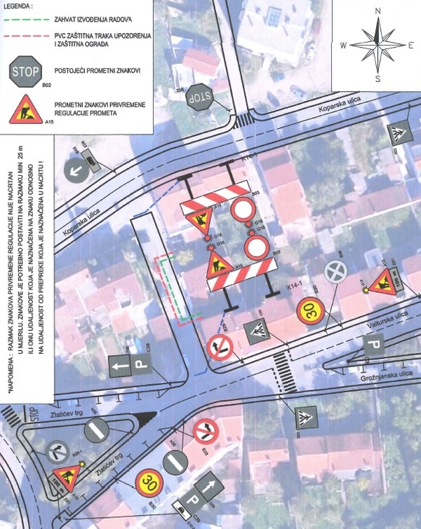 Privremena regulacija prometa na ogranku Valturske ulice