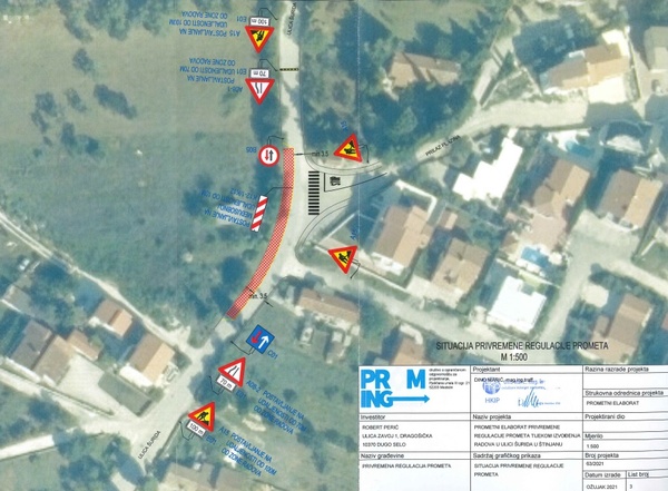 Privremena regulacija prometa u Ulici Šurida