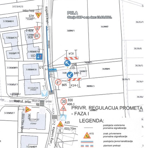 Privremena regulacija prometa_faza I