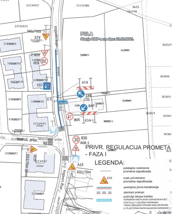 Privremena regulacija prometa_faza I