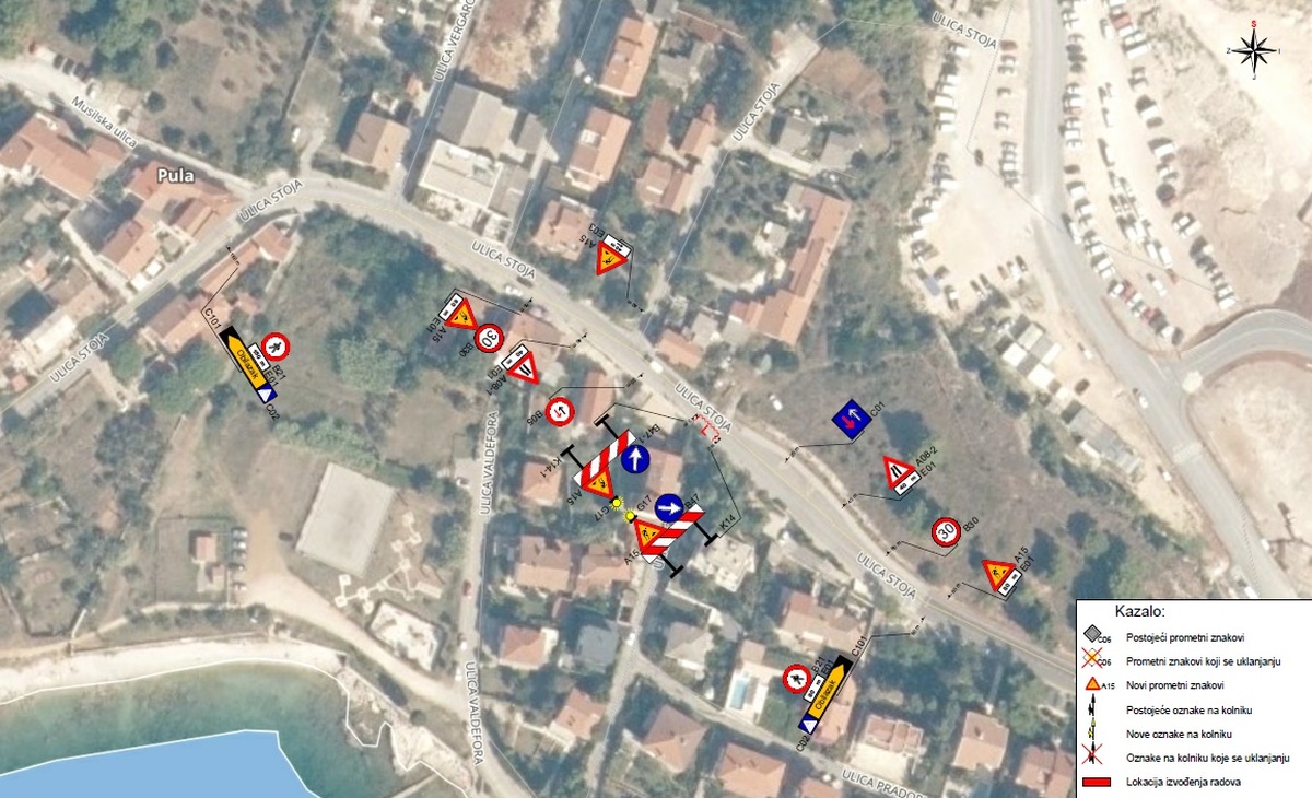 Privremena regulacija prometa u Ulici Stoja_faza I
