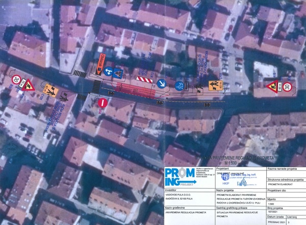 Privremena regulacija prometa u Zagrebačkoj ulici