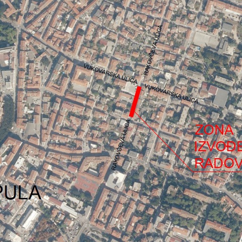 Rakovčeva ulica_zona izvođenja radova